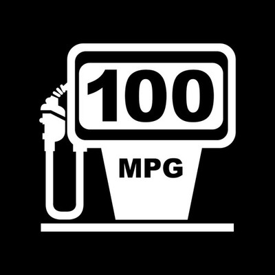 100 MPG Sticker Decal Die Cut