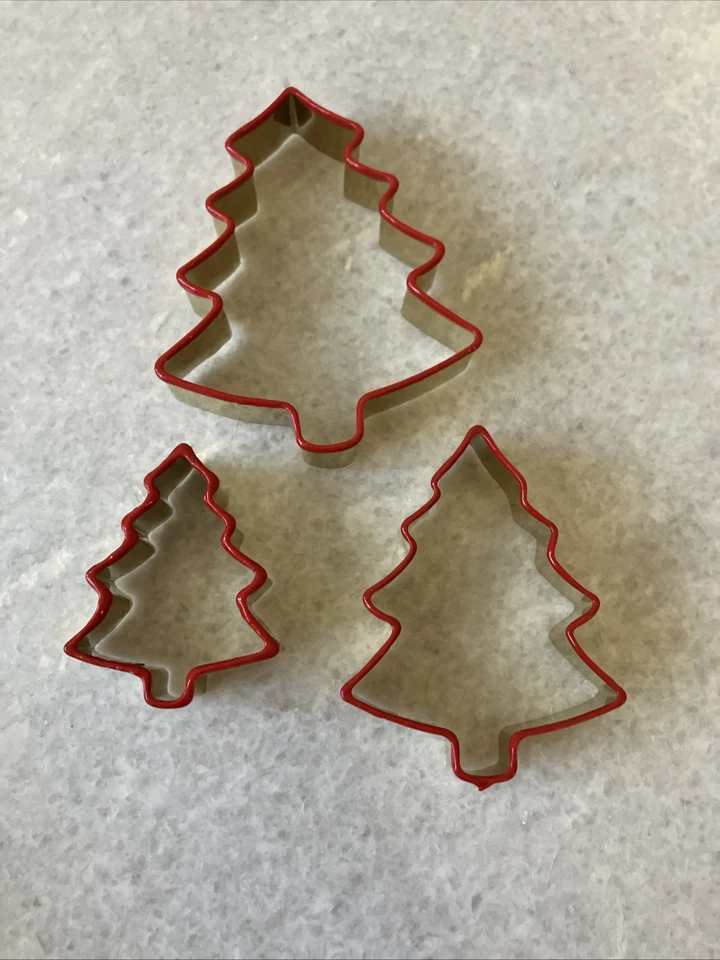 Juego de 3 cortadores de galletas para hornear utensilios de cocina de árbol de Navidad festivo Foto 2 de 4
