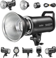 SK400IIIV Studio Strobe Light with Reflector Kit, 400Ws GN65 0.1-1.5S Recycle Ti