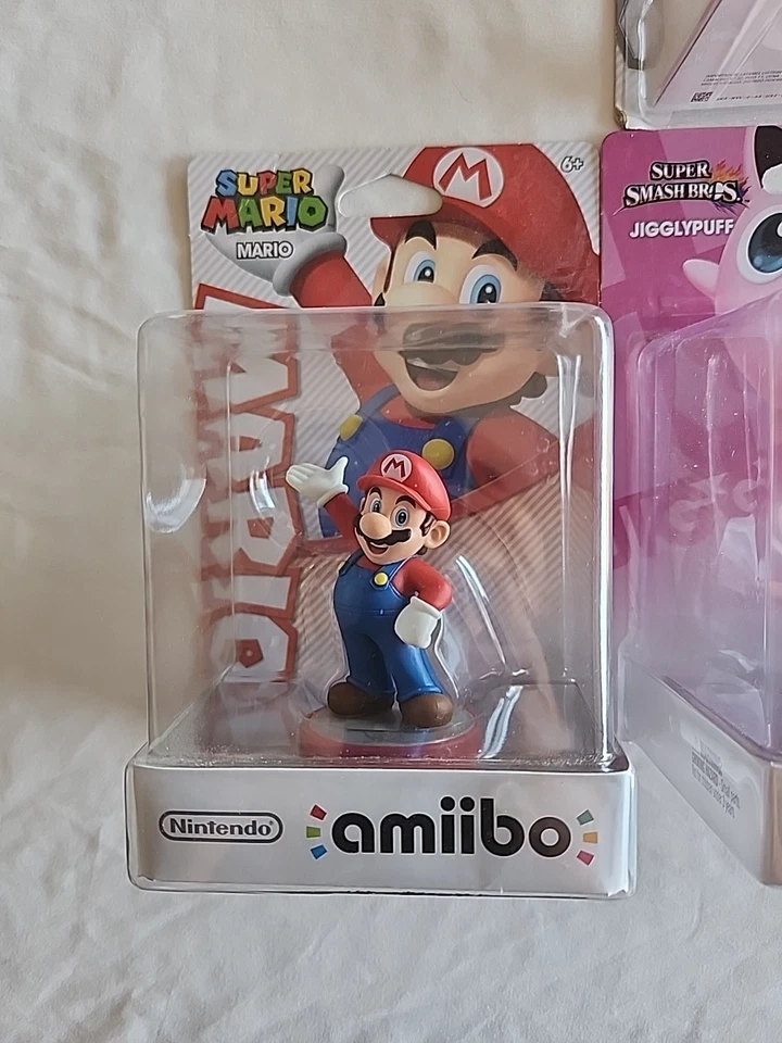 Super Smash Bros Amiibo Silver Mario Jiggly Puff Toad Nintendo Switch Wii U - Imagem 4 de 4