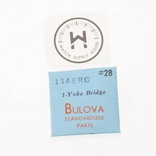 Bulova 10AERC Watch Setting Lever Spring Set Bridge New Old Stock  (C19R1)