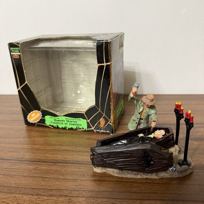Lemax Spooky Town Vampire Hunter Coffin Figurine Display Halloween