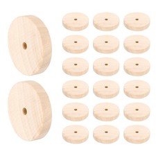 Ruote in legno a lastra diametro 2" Ruota piatta per hobby in legno 3/8" spessore 1/4", 24 pezzi