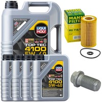 MotoröL Filter Set 5W-40 Liqui Moly 9 Liter + Schraube FüR Mercedes Viano Vito
