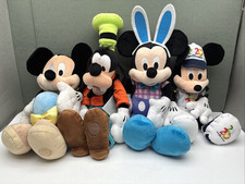 DISNEY Plush Lot Mickey Mouse  Goofy Disney World / Disney Store 15" - 17"