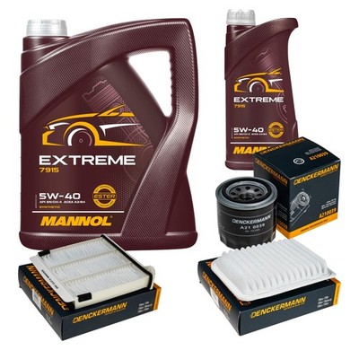 DENCKERMANN Inspektionspaket MANNOL Extreme 5W-40 6L für Mitsubishi Grandis 2.4