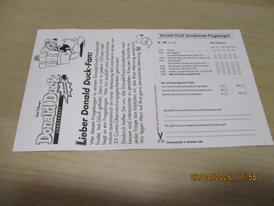 Tollste Geschichten Donald Duck  Beilage  FRAGEBOGEN  #  140 - Bild 1 von 2