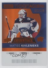2021 Credentials 2020-21 Debut Ticket Access Orange /149 Matiss Kivlenieks 0uz9
