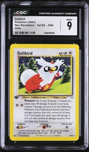 Delibird (1st Edition) graded CGC 9 for sale on eBay