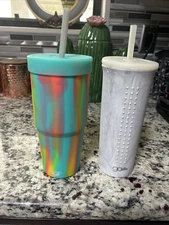 Silipint Silicone 32oz Straw Tumbler Unbreakable Cup Tie Dye & 24 oz Gosili