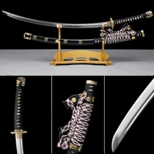 T10 Sharp Japanese Samurai Katana  Battle Ready Real Tachi Sword Large Radian