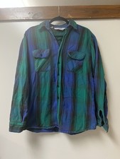 1970  s Dakota By Five brother Heavy Woven Cotton Flannel Size Large 23x28 Thrash