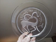 LALIQUE Crystal France 8 1/2" Plate  1968 RAM