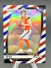 2024 Panini Prizm Bo Nix RC Rookie #309 Red White Blue Prizm - Denver Broncos