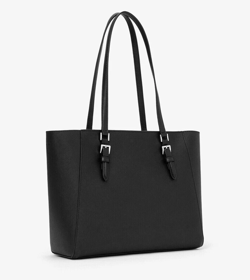 MICHAEL KORS Borsa donna CHARLOTTE LG 3 in 1  TOTE nero-argento - Imagen 3 de 4