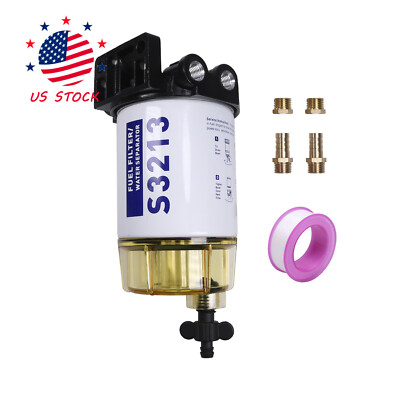 New 3/8'' NPT Water Separating Fuel Filter System S3213 for Marine outboard Motor
