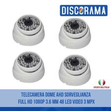 TELECAMERA DOME AHD SORVEGLIANZA FULL HD 1080P 3.6 MM 48 LED VIDEO 3 MPX
