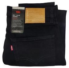 Jet Black Levis 511 Slim Fit Jeans Mens Mid Rise 28 30 32 34 36