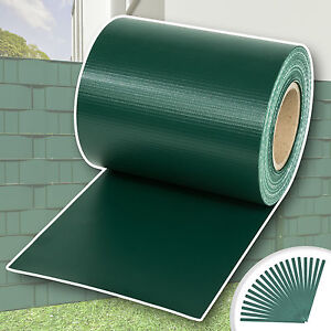 PVC Sichtschutz Streifen Sichtschutzfolie Doppelstabmatten Zaun 70m grün