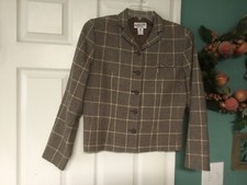 Pendleton Women's Brown Plaid Wool Jacket Size 10 CON31 