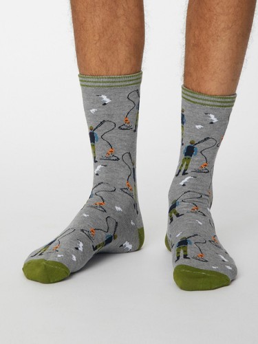 THOUGHT (BRAINTREE) BAMBOO MENS' SOCKS - SPM475 PESCA FISHING - BNWT - 第 7/14 張圖片