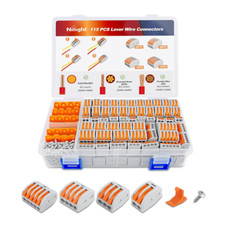 Nilight 115Pcs Lever Wire Connectors Kit 28-12AWG Inline Electrical Terminal