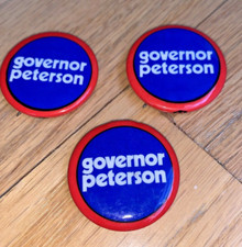 3 -1972 Governor RUSSELL PETERSON Delaware Button Pin