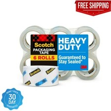 6 Rolls Heavy Duty Clear Packing Tape, 1.88" x 54.6yd, for Shipping  Moving