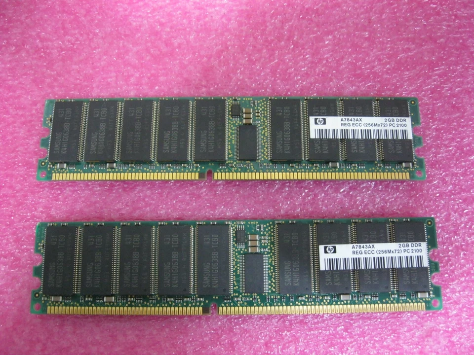 2 X 2GB Dimm HP Samsung A7843AX DDR  PC2100R CL2.5 ECC  - Image 3 of 4