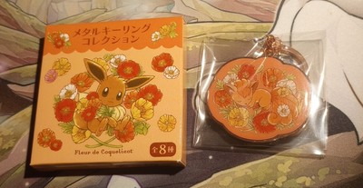 Sleeping Vulpix Pokemon Japan Metal Keyring Fleur De Coquelicot US 