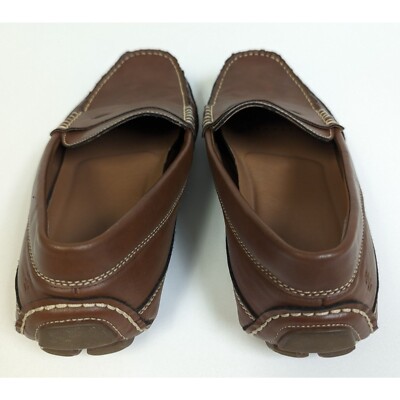 Izod Mens 9.5 Burre Tan Brown Driving Style Slip On Loafers  display picture 3