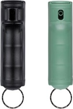 Sabre Flip Top Pepper Gel 2PK Blk/Grn Max Strength Pepper Gel UV Marking Dye USA