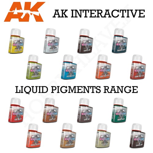 Ak interactive Wargame Liquid Pigment Enamels Full Range Choose Your Product - Afbeelding 1 van 36