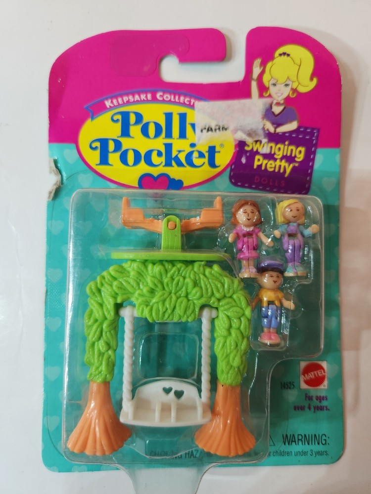 Vintage  Polly Pocket swinging pretty dolls keepsake collection 1995 Sealed