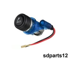 Blue cigarette lighter 12V socket for Peugeot 207 307 407 Partner Expert 308 306