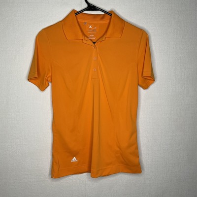 NWOT Adidas Pure Motion Golf Women's  Small Orange Dri-Fit Polo Tennis Shirt