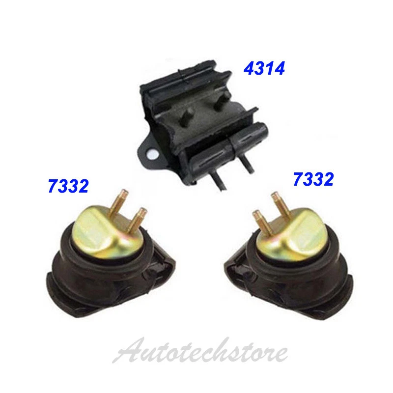 Juego de montaje de motor y transmisión 3 piezas para 00-04 Nissan Frontier Xterra 3,3 L 2x2 M282 Foto 2 de 4