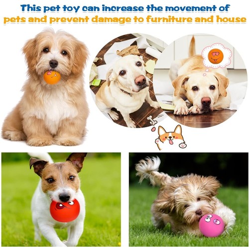 Squeaky Dog Toys Latex Rubber Soft Fetch Play Pet Balls Small Medium Dogs 6 PCS - 第 8/10 張圖片