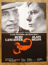 SCORPIO Alain Delon Burt Lancaster original MEDIUM french movie poster '73