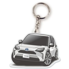 Toyota Yaris Cross Acrylic Keychain Licensed Product Jdm White - Made In Japan Toyota Yaris Cross Acrylic Keychain Licensed Product Jdm White - Made In Japan