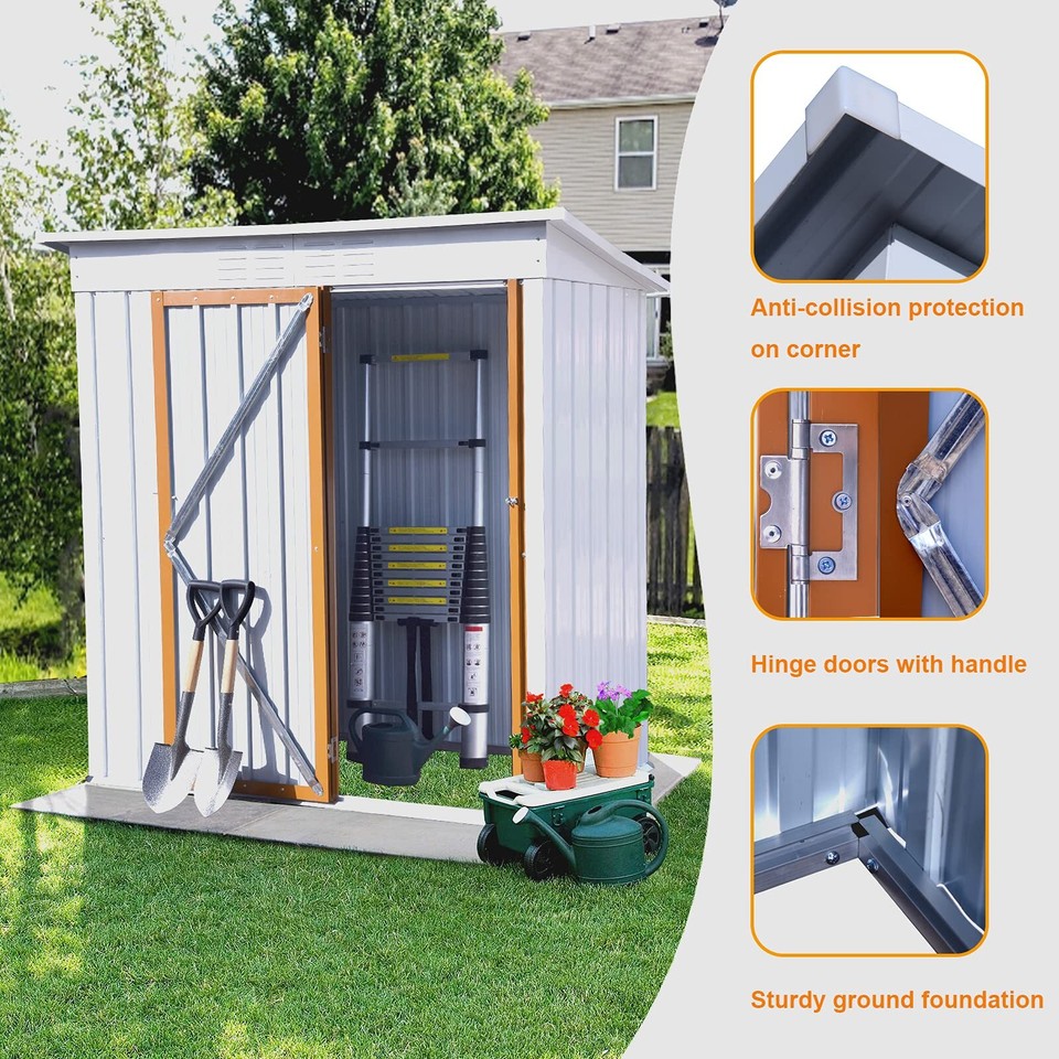 5x3 FT Outdoor Storage Shed,Sheds & Outdoor Storage,Garden Shed with