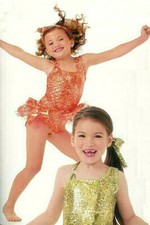 Child Large SAFARI BEAT Dance Jazz Costume ORANGE Tap