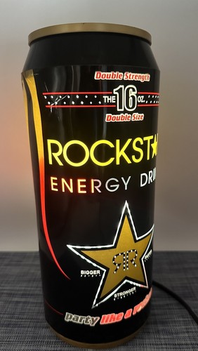 Rockstar Energy Rotating Lamp Light Neon Source Rolling 12" 2001 Rabbit Tanaka - Picture 3 of 8