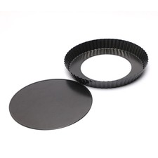 Stampo per Torta in Latta Durevole Pizza Rotondo Nero 1pz��Rivestimento Antiaderente