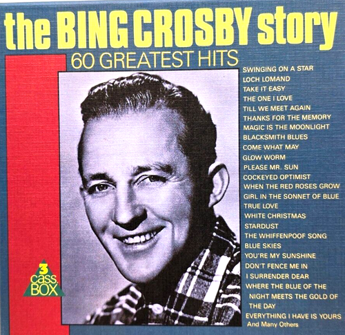 The Bing Crosby Story 60 Greatest Hits 3 Cassette Box Set Tested (K12)