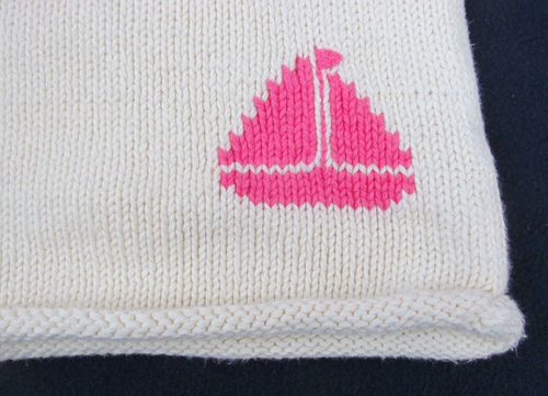 Red Wagon Nautical Beach Pink Sailboat Rollneck Cotton Sweater Girls Size 5 - Picture 4 of 13