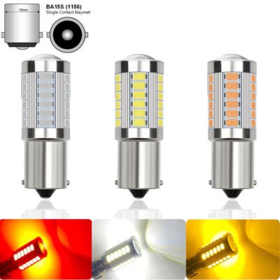 BA15s P21w LED 382 1156 Canbus Reverse White Indicator Fog Brake Light Bulbs 12V
