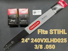 24" Oregon Versacut Bar 2 Chains Fits STIHL 045 044 042 Chainsaw 3/8 050