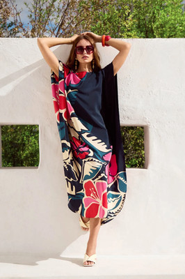 Trina Turk Jalani Maxi Caftan Dress Multi XS/M