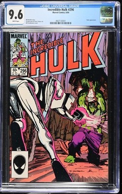 Marvel Comics Incredible Hulk #296 1984 CGC 9.6 NM+ White Pages Rom Appearance